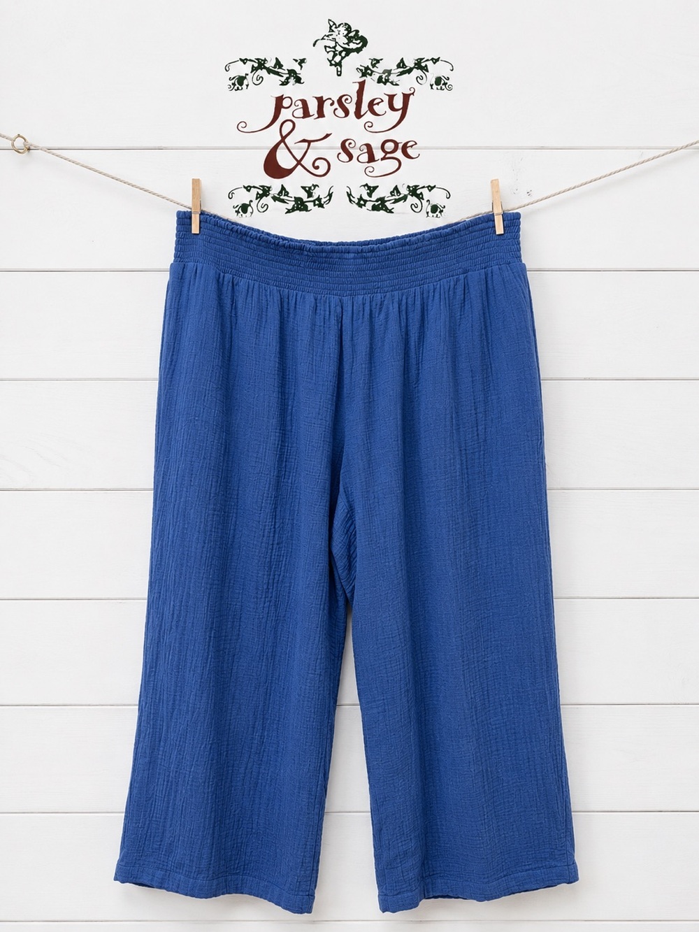 PARSLEY & SAGE Blue Gauze Pants 3X NWT